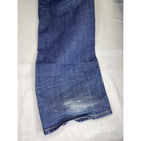 Rock And Roll Jeans Womens 30x34 (32x33) Blue Western Mid Rise Riding Bootcut - Picture 8 of 9